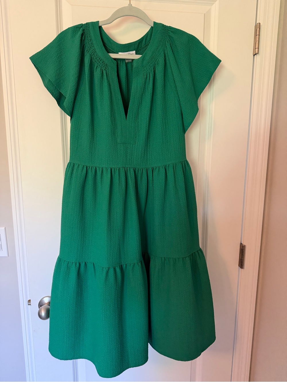 Women’s Green Tiered Summer Dress Calvin Klein